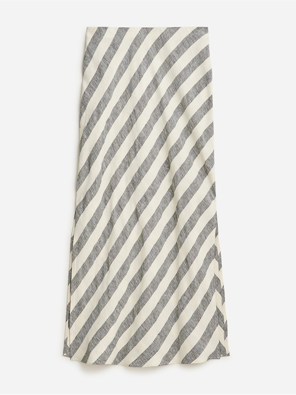 J. Crew Gwyneth slip skirt in striped linen 100% linen